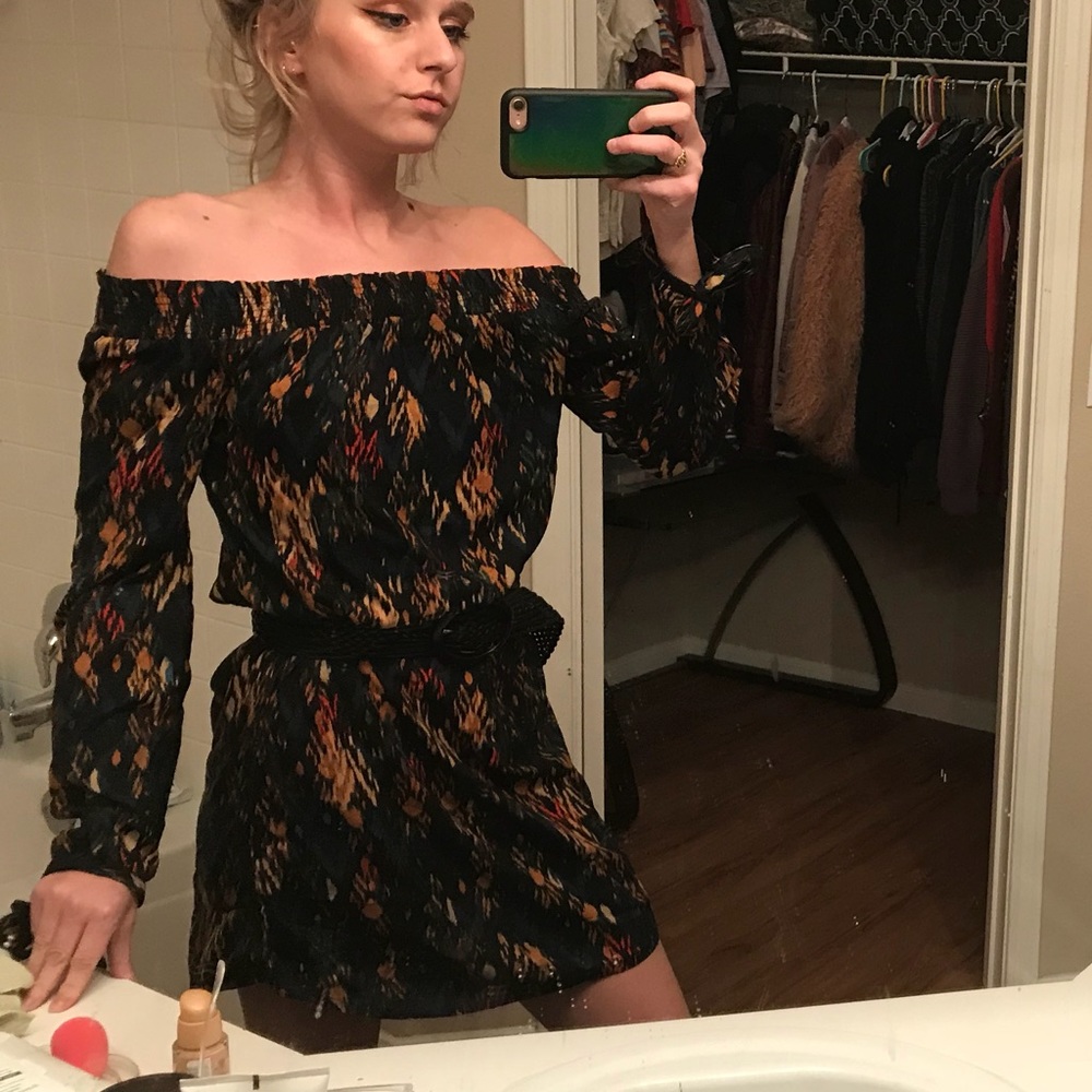 NWT Off the shoulder multicolored dress